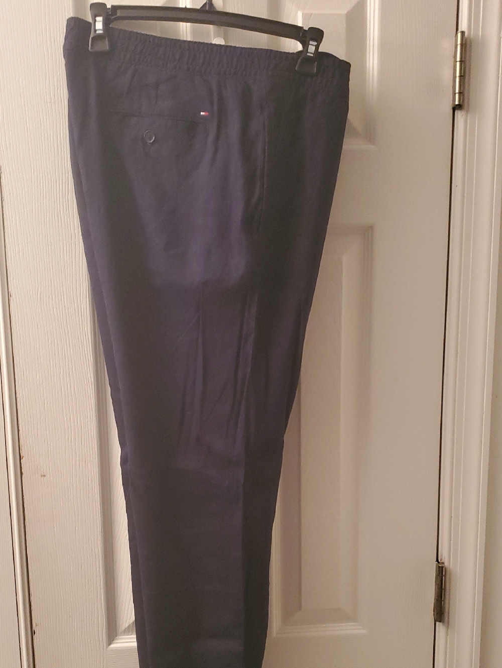 Tommy Hilfiger Men's Navy Elastic-Waist Chinos